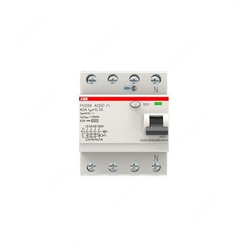 ABB Residual Current Circuit Breaker, 4 Pole, 300mA, 63A - FH204-AC-63-0-3