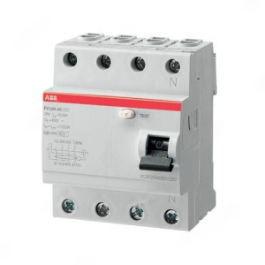 ABB Residual Current Circuit Breaker, 4P, 30mA, 40A - FH204AC-40-0-03