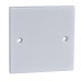 Schneider Exclusive Square edge white moulded - blank plate - 1 gang - matt white GBLANK1G