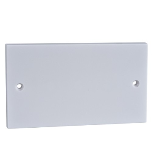 Schneider Exclusive Square edge white moulded - blank plate - 2 gangs - matt white GBLANK2G