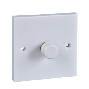 Schneider Exclusive - Rotary Dimmer - 1 Gang - White - GLVD1G2W4