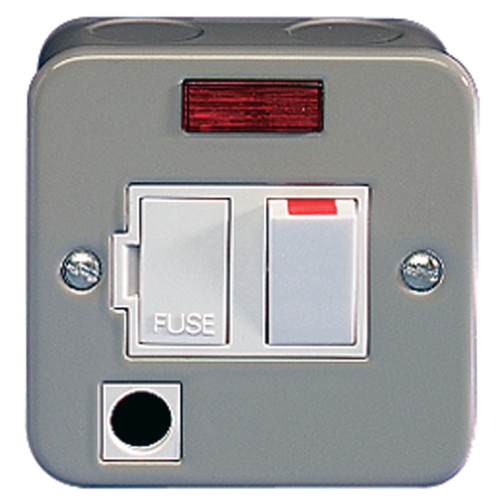 Schneider Exclusive - fuse connection unit - neon indicator - 1 gang - grey GMC13SSPNF