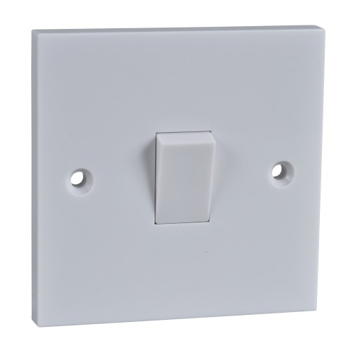 Schneider Exclusive - 1-way plate switch - 1 gang - 10 AX - white GSW1G1W