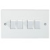 Schneider Exclusive - 2-way plate switch - 4 gangs - 10 AX - white GSW4G2W