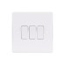 Schneider Ultimate Slimline - 2-way plate switch - 3 gangs - white GU1032