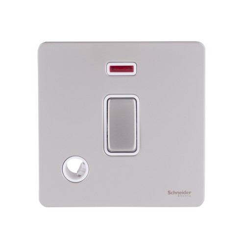 Schneider Ultimate Screwless flat plate - 2-pole switch - 1 gang - pearl nickel GU2414WPN