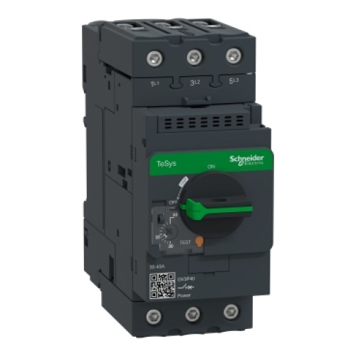 Schneider Motor circuit breaker, TeSys GV3, 3P, 30-40 A, thermal magnetic, EverLink terminals GV3P40