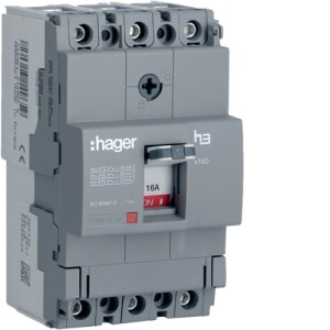 Hager Moulded Case Circuit Breaker x160 3P 40kA 16A - HNA016Z