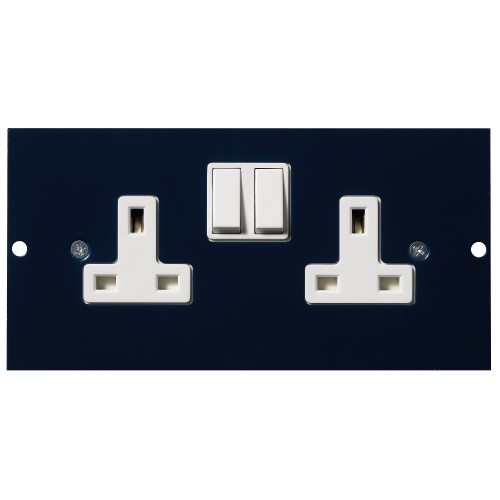 Schneider Mita - 87 mm mounting plate - twin switched socket-outlet (DE) INS55301