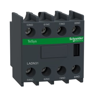 Schneider Electric TeSys D Auxiliary contact block  3NO   1NC front mounting screw clamp terminals LADN31