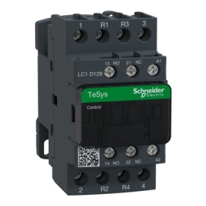 Schneider TeSys D contactor - 4P(2 NO   2 NC) - AC-1 - <= 440 V 25 A - 220 V AC coil LC1D128M7