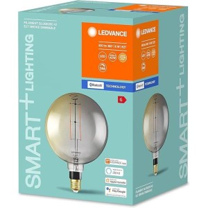 Ledvance Smart Led Lamp With Bluetooth E27 Dimmable Warm White (2700 k)  With Alexa & Google Smart + Filament Globe Dim 