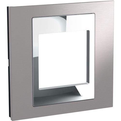 Schneider Unica Class - cover frame - 1 gang - ice aluminium MGU68.002.7A1BS