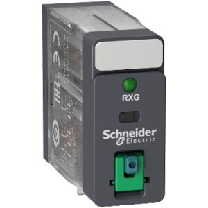 Schneider interface plug-in relay - HARMONY RXG - 2C/O standard -24VDC-5A - with LTB and LED RXG22BD