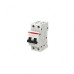 ABB Miniature Circuit Breaker, Curve Type C, 2 Pole, 6kA, 10A - S202-C10