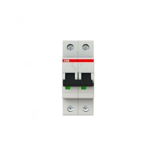 ABB Miniature Circuit Breaker, Curve Type C, 2 Pole, 6kA, 16A - S202-C16