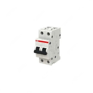 ABB Miniature Circuit Breaker, Curve Type C, 2 Pole, 6kA, 25A - S202-C25