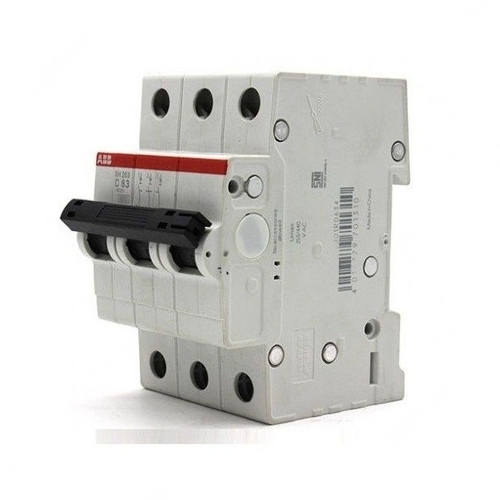 ABB Miniature Circuit Breaker, 3P, Curve C, 63A - S203-C63