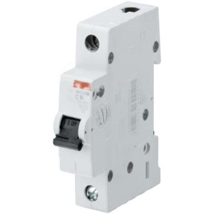 ABB Miniature Circuit Breaker, Type C Curve, 1 Pole, 10kA, 16A - SH201M-C16