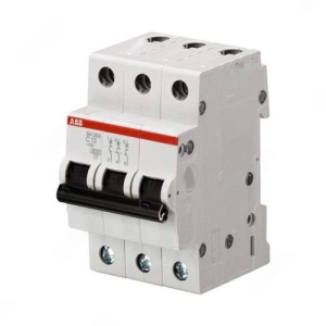 ABB Miniature Circuit Breaker, 3P, Curve C, 16A - SH203-C16