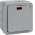 Hager IP66 20A 1 Gang 1 Way Double Pole Switch with Light Indicator - WXPDP84N