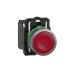 Schneider Illuminated push button, plastic, flush, red, Ø22, spring return, 230...240 V AC, 1 NO   1 NC XB5AW34M5