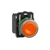 Schneider Illuminated push button, Harmony XB5, plastic, orange flush, 22mm, universal LED, plain lens, 1NO   1NC, 24V AC DC XB5AW35B5